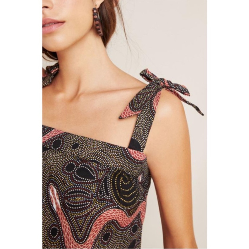 Anthro Corey Lynn Calter Ibiza Snake Print Blouse - Picture 4 of 11